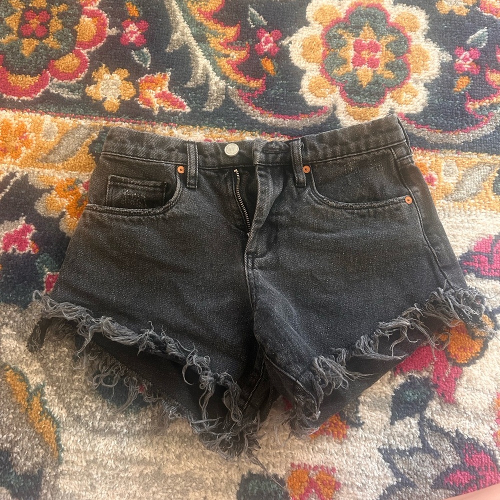 Black Denim Shorts